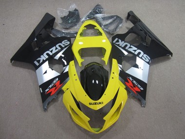 2004-2005 Yellow Silver Black Suzuki GSXR 750 Motorcycle Fairings Australia