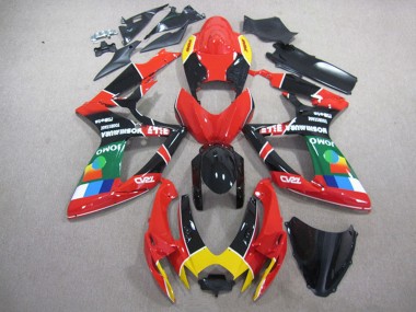 2006-2007 Red Black Yellow Green JOMO Suzuki GSXR 750 Motorcycle Fairings Australia