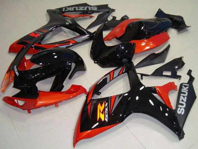 2006-2007 Orange Glossy Black Suzuki GSXR 750 Motorcycle Fairing Australia