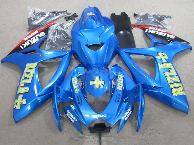2006-2007 Blue Red Black Gold Rizla Suzuki GSXR 750 Motorcycle Fairings Australia