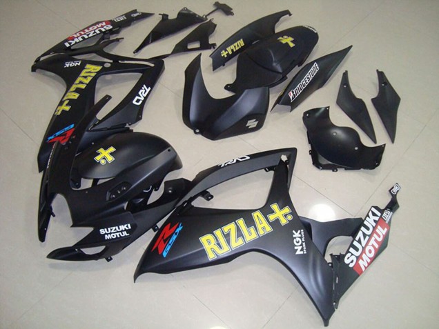2006-2007 Matte Black Yellow Rizla Motul Suzuki GSXR 750 Motorcycle Fairings Australia