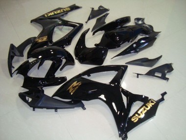 2006-2007 Glossy Black Gold Decal Suzuki GSXR 750 Motorcycle Fairings Australia