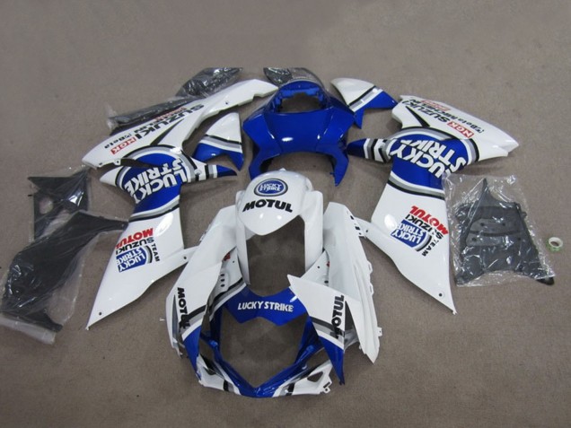 2011-2024 White Lucky Strike Motul Suzuki GSXR 750 Motorcycle Fairings Australia