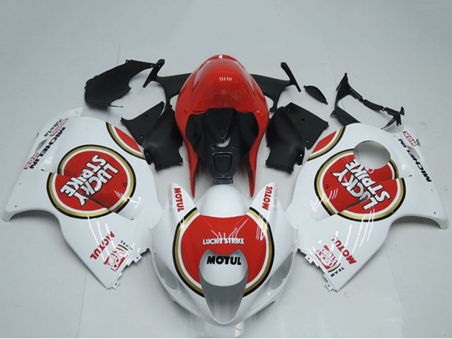 1996-2007 White Red Lucky Strike Motul Suzuki GSXR 1300 Hayabusa Motorcycle Fairings Australia