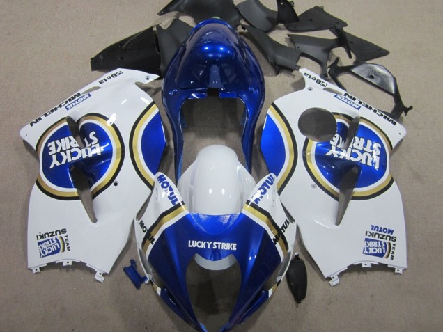 1996-2007 White Blue Motul Lucky Strike Suzuki GSXR 1300 Hayabusa Motorcycle Fairings Australia