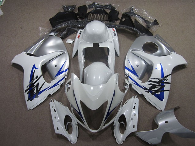 2008-2020 White Blue Suzuki GSXR 1300 Hayabusa Motorcycle Fairing Australia