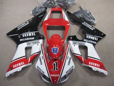 1998-1999 White Red Glossy Black Yamalube 50 Yamaha YZF R1 Motorcycle Fairings Australia