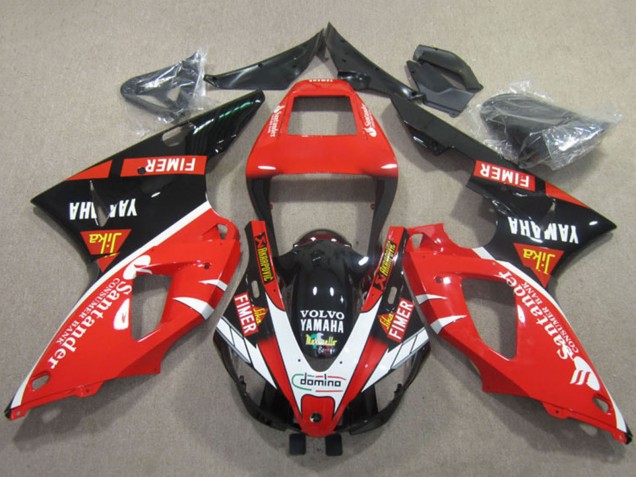 1998-1999 Red White Black Santander Yamaha YZF R1 Motorcycle Fairings Australia