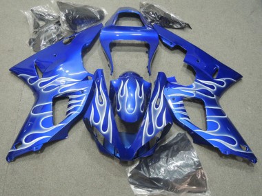 2000-2001 Blue White Flame Yamaha YZF R1 Motorcycle Fairings Australia
