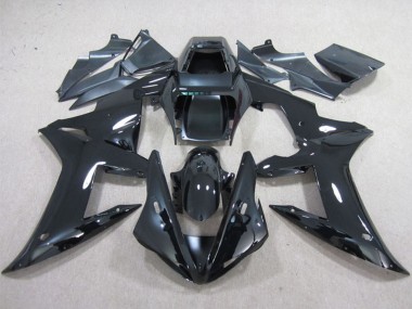 2002-2003 Glossy Black Plain Yamaha YZF R1 Motorcycle Fairings Australia