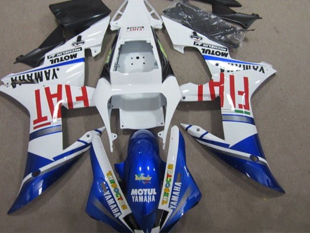 2002-2003 White Blue Red Motul Fiat Yamaha YZF R1 Motorcycle Fairing Australia