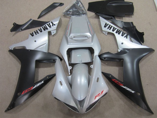 2002-2003 Silver Matte Black Yamaha YZF R1 Motorcycle Fairing Australia