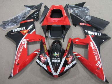 2004-2006 Red White Glossy Black Santander Yamaha YZF R1 Motorcycle Fairings Australia