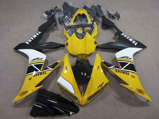 2004-2006 Yellow White Black Yamaha YZF R1 Motorcycle Fairings Australia