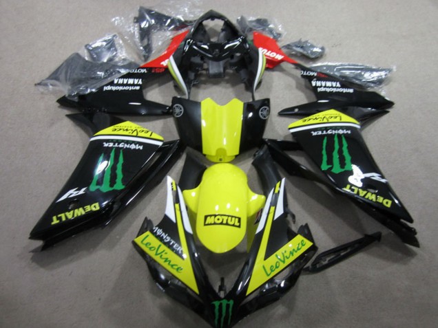 2007-2008 Red Yellow Black Green Monster Motul Leovince Yamaha YZF R1 Motorcycle Fairings Australia