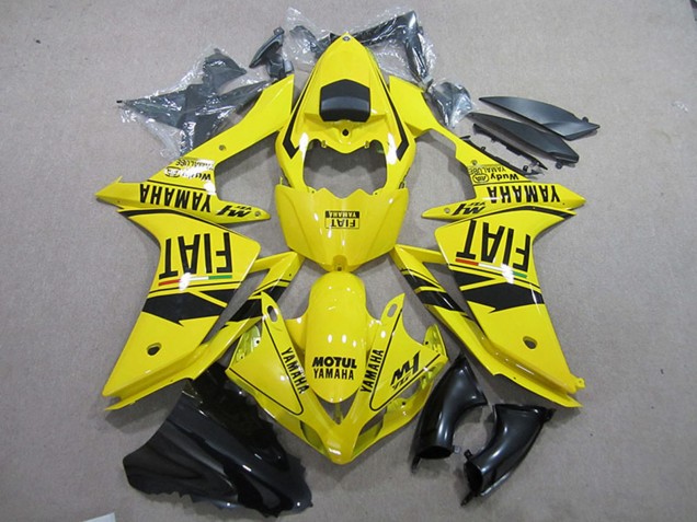 2007-2008 Yellow Black Motul Fiat Yamaha YZF R1 Motorcycle Fairings Australia