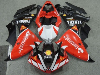 2009-2011 Red White Black Santander Red Yamaha YZF R1 Motorcycle Fairings Australia