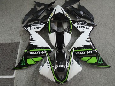 2009-2011 White Black Green Monster Semakin Didepan Yamaha YZF R1 Motorcycle Fairings Australia