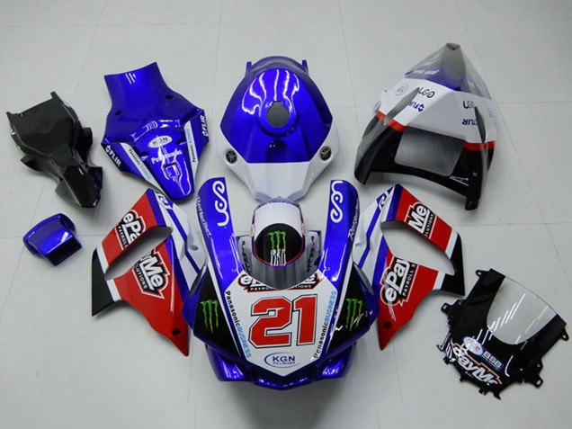 2015-2019 White Blue Red Black Green Monster 21 Yamaha YZF R1 Motorcycle Fairings Australia