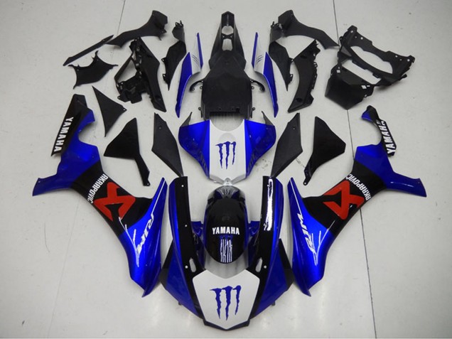 2015-2019 Blue White Black Red Monster Akropovic Yamaha YZF R1 Motorcycle Fairings Australia