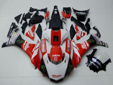 2015-2019 White Red Black Green Monster Milwaukee Yamaha YZF R1 Motorcycle Fairings Australia