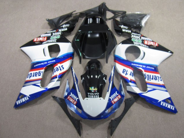 1998-2002 White Blue Red Black Vilvo Fimer Sterilgarda Yamaha YZF R6 Motorcycle Fairings Australia