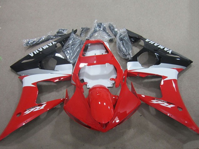 2003-2004 Red White Glossy Black Yamaha YZF R6 Motorcycle Fairing Kits Australia
