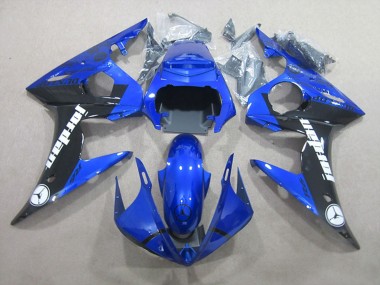 2003-2004 Blue Glossy Black Jordan Yamaha YZF R6 Motorcycle Fairings Australia