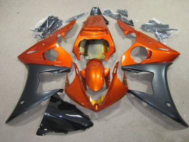 2003-2004 Orange Matte Black Yamaha YZF R6 Motorcycle Fairing Australia