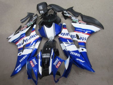 2006-2007 White Blue Red Sterilgarda Volvo Fimer Yamaha YZF R6 Motorcycle Fairings Australia