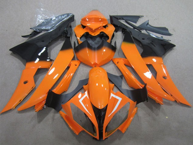 2008-2016 Orange Glossy Black Yamaha YZF R6 Motorcycle Fairing Australia