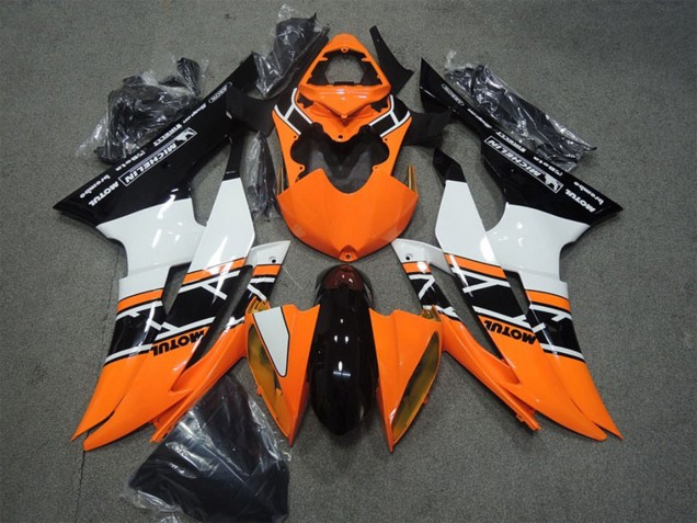 2008-2016 Orange White Glossy Black Motul Yamaha YZF R6 Motorcycle Fairings Australia
