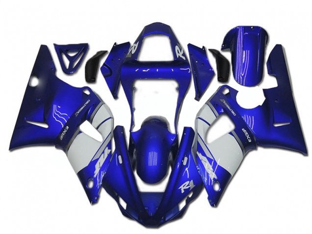2000-2001 Blue White Yamaha YZF R1 Motorcycle Fairings & Bodywork Australia