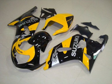 2001-2003 Yellow Black Silver Suzuki GSXR750 Motorcycle Fairings Australia