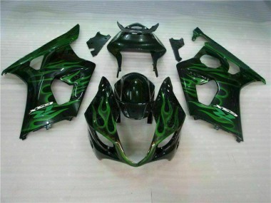 2003-2004 Green Black Suzuki GSXR 1000 Motorcycle Fairings Australia