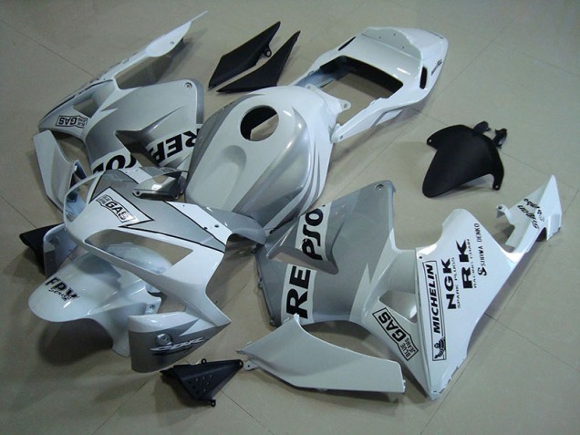 2003-2004 Repsol White Silver Honda CBR600RR Motorcycle Fairings Australia