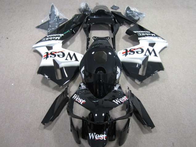 2003-2004 West White Black Honda CBR600RR Motorcycle Fairings Australia