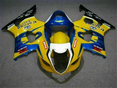 2003-2004 Yellow Blue Suzuki GSXR 1000 Motorcycle Fairings Australia