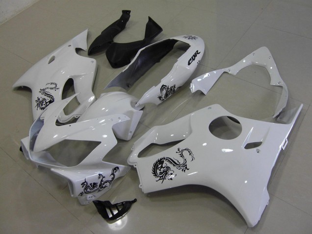 2004-2007 White with Black Dragon Honda CBR600 F4i Motorcycle Fairings Australia