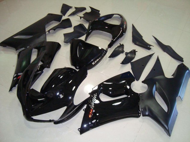 2005-2006 Black Kawasaki Ninja ZX6R Motorcycle Fairings Australia