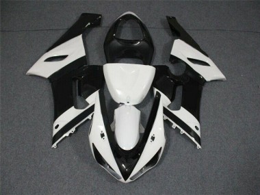 2005-2006 Black White Kawasaki Ninja ZX6R Motorcycle Fairings Australia