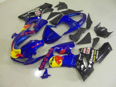 2005-2006 Blue Red Bull Kawasaki Ninja ZX6R Motorcycle Fairings Australia