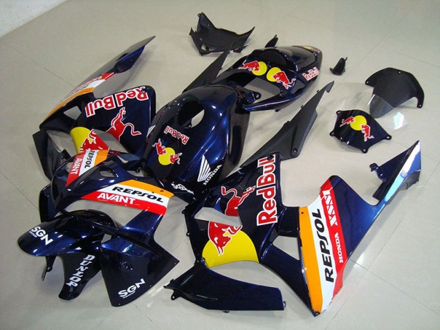 2005-2006 Dark Blue Red Bull Honda CBR600RR Motorcycle Fairings Australia