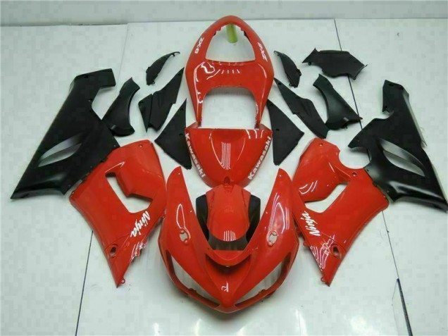 2005-2006 Red Kawasaki Ninja ZX6R Motorcycle Fairings Australia