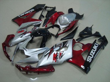 2005-2006 Silver Red Suzuki GSXR 1000 Motorcycle Fairings Australia