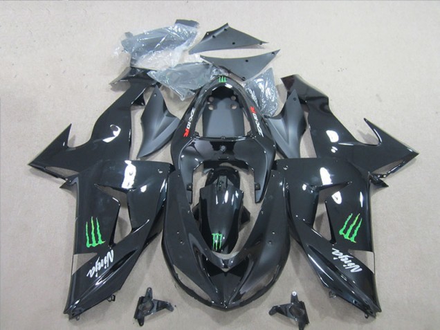 2006-2007 Black Green Monster Kawasaki Ninja ZX10R Motorcycle Fairings Australia