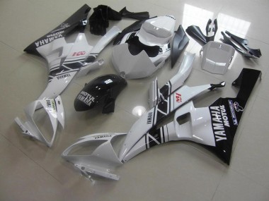 2006-2007 Black White Yamaha YZF R6 Motorcycle Fairings Australia