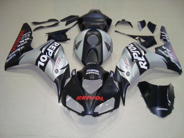 2006-2007 Matte Black Silver Repsol Honda CBR1000RR Full Fairing Kit Australia