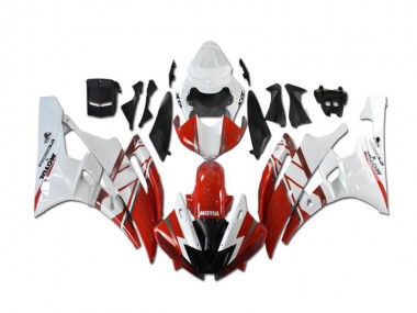 2006-2007 Red White Yamaha YZF R6 Motorcycle Fairings & Plastics Australia