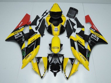 2006-2007 Yellow Black Monster Yamaha YZF R6 Motorcycle Fairings Australia